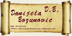 Danijela Božunović vizit kartica